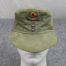 Vintage 1958 West German Military Field Cap Olive Bamberger Mutzen-Industrie picture
