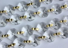 6.6FT CRYSTAL OCTAGON PRISMS WEDDING GARLAND BRASS CHAIN CHANDELIER PART 14MM picture