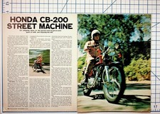 1973 Cycle Guide Magazine Article Honda CB-200 Street Machine Motorcycle picture