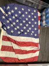 Vintage HORTIE-VAN Mfg Co. 50 Star American Flag PASADENA 5x8 LARGE XL RARE picture