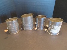 Vintage Measuring Sifter Mixed Lot - Bromwell's 5c, Good Cook & Unbranded 3c - picture