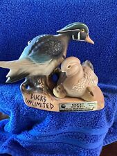 Vintage, 1982, Jim Beam, Decanter, Ducks Unlimited, Green Teal Head. picture