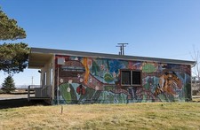 Photo:Lee Vining California Library Public High School Mural 1900s picture