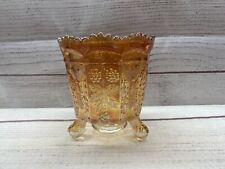 Antique FENTON Butterfly and Berry Marigold Carnival Glass Sugar Bowl - No Lid picture