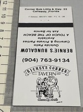 Vintage Matchbook Cover  Richey’s Corner Tavern  Callaway, FL gmg  Unstruck picture