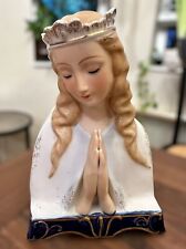 Vintage Shafford Virgin Mary Madonna Praying Planter Head Vase 4352 picture