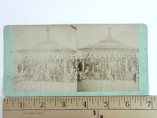 Oak Bluffs Band Stereoview C. H. Shute & Son Martha's Vineyard 1870s picture