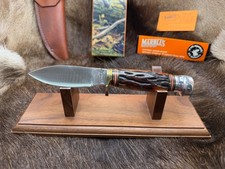 Marbles Gladstone USA Sport Bone Fixed Blade Knife With Leather Sheath Mint Box picture
