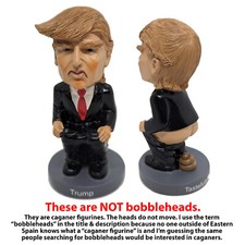 Donald Trump Caganer – Funny Pooping Bobblehead-like Figurine – Gag Gift picture