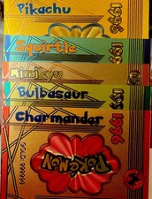Pokemon 24K Gold Foil Card Set Pack of 5 Charizard Pikachu squirtle bulbasaur  picture