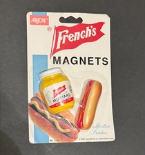NEW OLD STOCK RARE 1995 Arjon French's Mustard & Hot Dog Refrigerator Magnet Set picture