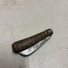 Vintage Schrade Cut Co Walden NY Bone Handle Hawkbill Knife picture