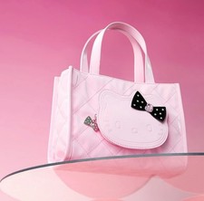 MINISO Sanrio Hello Kitty Shining Party Series Pink Tote Bag with 3D Bow Gift picture