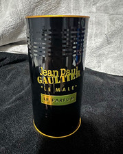 Jean Paul Gaultier Le Male Le Parfum Black & Gold Empty Tin Canister picture
