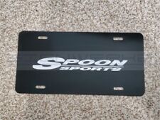 Spoon sports logo Metal Plate novelty vanity Black plate picture