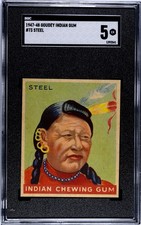 1947 Goudey Indian Gum # 73 Steel SGC 5 EX picture