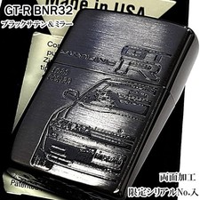 Zippo Nissan Skyline GT-R BNR32 Double-Sided Black Satin & Mirror Lighter picture