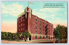 Chicago IL Illinois Hebard's Storage Warehouse Clock In Tower 1910s Postcard picture