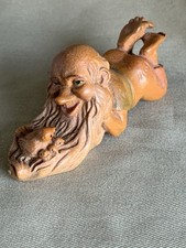 Vtg Hand Carved Wood Troll figurine Folk Art picture