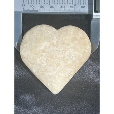 Cream Calcite Heart Shaped Stone 2.4in #49 picture