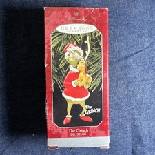 Hallmark The Grinch and Max Keepsake Ornament Dr. Seuss 1998 New in Box picture