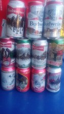 Budweiser Christmas Beer Can Collection 2020-2025 11 Empty Bottom Opened Cans picture