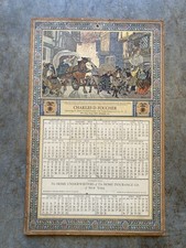 Antique 1924 New Orleans Insurance Calendar Edward Penfield Foucher London Fire picture