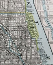 Vintage 1904 CHICAGO ILLINOIS Map 14