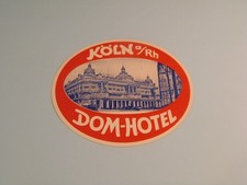 Dom-Hotel, Koln a/Rh, Cologne, Germany Travel Luggage Labels picture