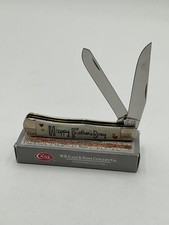 Case XX 2019 Fathers Day Large Trapper Knife.  USA 6254SS-Natural Bone picture