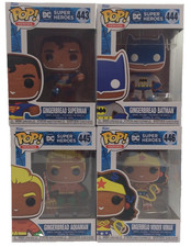 Funko Pop DC Superheroes Gingerbread Walmart Exclusive, SET OF 4 picture