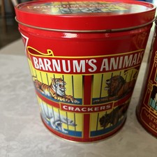 Set of two Vintage Barnums Animal Crackers Circus Tins picture