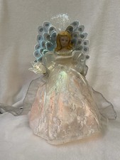 Vtg 1990s Fiber Optic Angel Tabletop Christmas Lighted Color Changing Complete picture