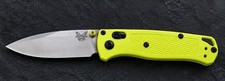 Benchmade 533 Mini Bugout fluorescent Lock Drop Point Plain Manual Pocketknife picture