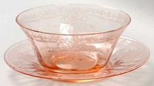 Fostoria June Pink Finger Bowl & Underplate 1822385 picture