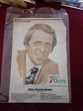 BILLY CUNNIGHAM NO. 22 IN A SERIES NEWSPAPER PAGE INSERT 1980 ULTRA RARE 76ERS picture
