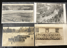 Lot of 4 VTG Military RPPC Real Photo Postcards WWI WWII Hollywood Guantanamo picture