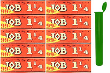 10x Job 1 1/4 Rolling Papers Orange Red 100% Authentic *With TUBE**USA Shipped* picture