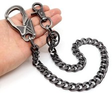 Carabinber Wallet Chain Heavy Thick with Double Action Locking Clip, Biker Pa... picture