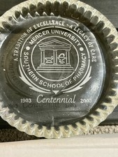 Vintage Mercer University Centennial Sheffield Crystal 1903-2003 Pharmacy picture