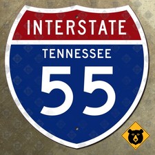 Tennessee Interstate 55 highway route marker road sign 1957 Memphis 18x18 picture