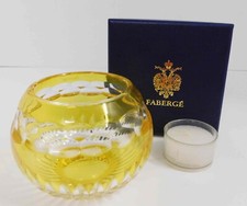 New Faberge Yellow Crystal Nadya Voltive/Candle Holder w/ Box picture