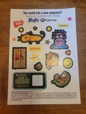 NEW Vintage 2000 Gateway Computers Stickers & Scratch Off Contest NOS Puffs 00s picture