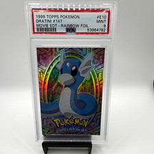 Topps Pokémon Dratini #E10 1999 Movie Edition Rainbow Foil PSA 9 picture