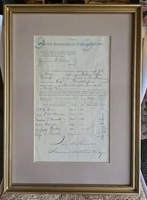 Antique 1892 Framed Estate Tax Document Dutchess County NY I. Sherrill & Coffin picture