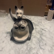 Vtg 1956 Fine Ent Ceramic Boxing Kangaroo Dresser Caddy Valet Pulp Fiction picture