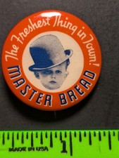 Vintage Master Bread Spanky Our Gang Pinback Pin picture
