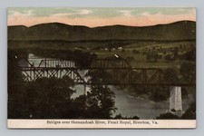 Postcard Bridges over Shenandoah River Front Royal Riverton Virginia c1909 picture