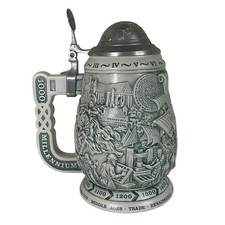 1999 AVON Millennium 1000 Years of History Lidded Collector's Stein Ceramarte picture