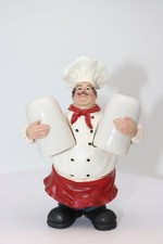 Salt & Pepper Shakers - Italian Chef Figural Holding Shakers picture